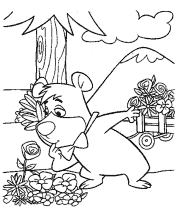 yogi bear coloring page