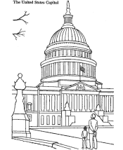 US Capitol coloring page