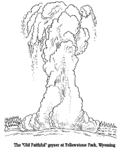 Old Faithful coloring page