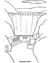 Hoover Dam coloring page