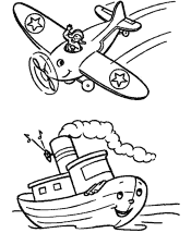 boats coloring pages