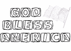 God Bless America coloring book picture.