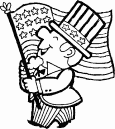 Flag March coloring book picture.