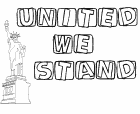 United We Stand coloring book picture.