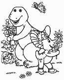 Barney coloring book picture